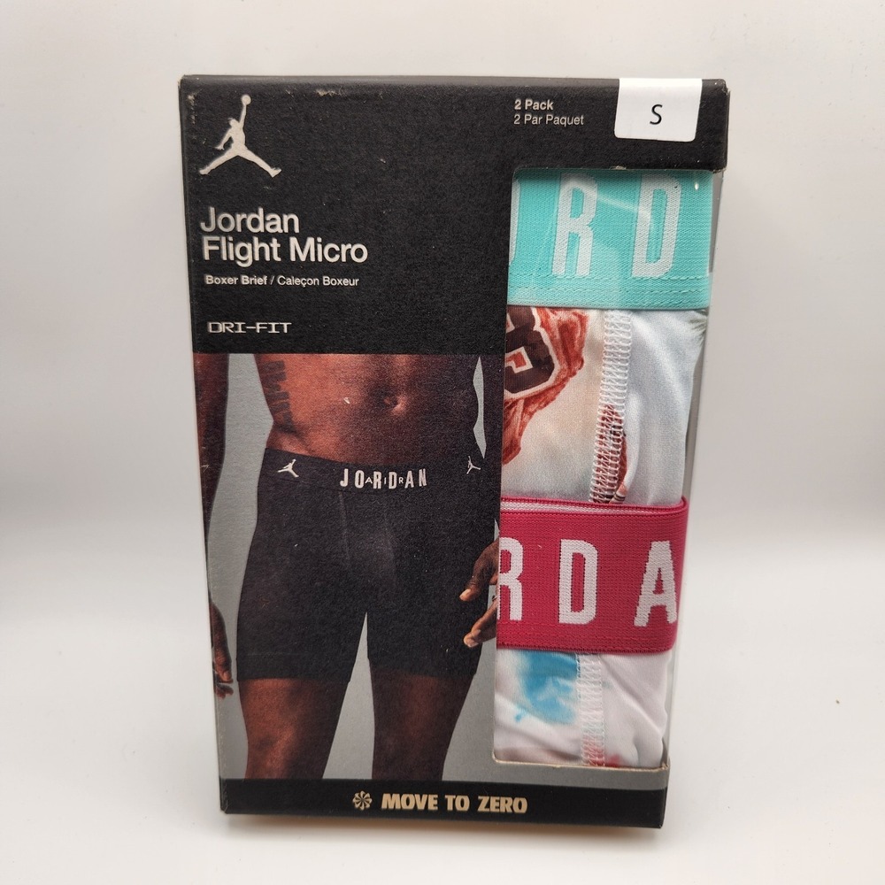 Jordan Flight Micro Dri-Fit Boxer Brief 2 Pack Mens Size Small 27-30 NIB